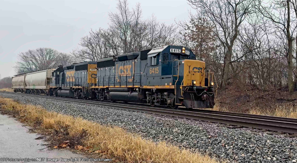 CSX 6415 now leads the local west with its 2 cars.